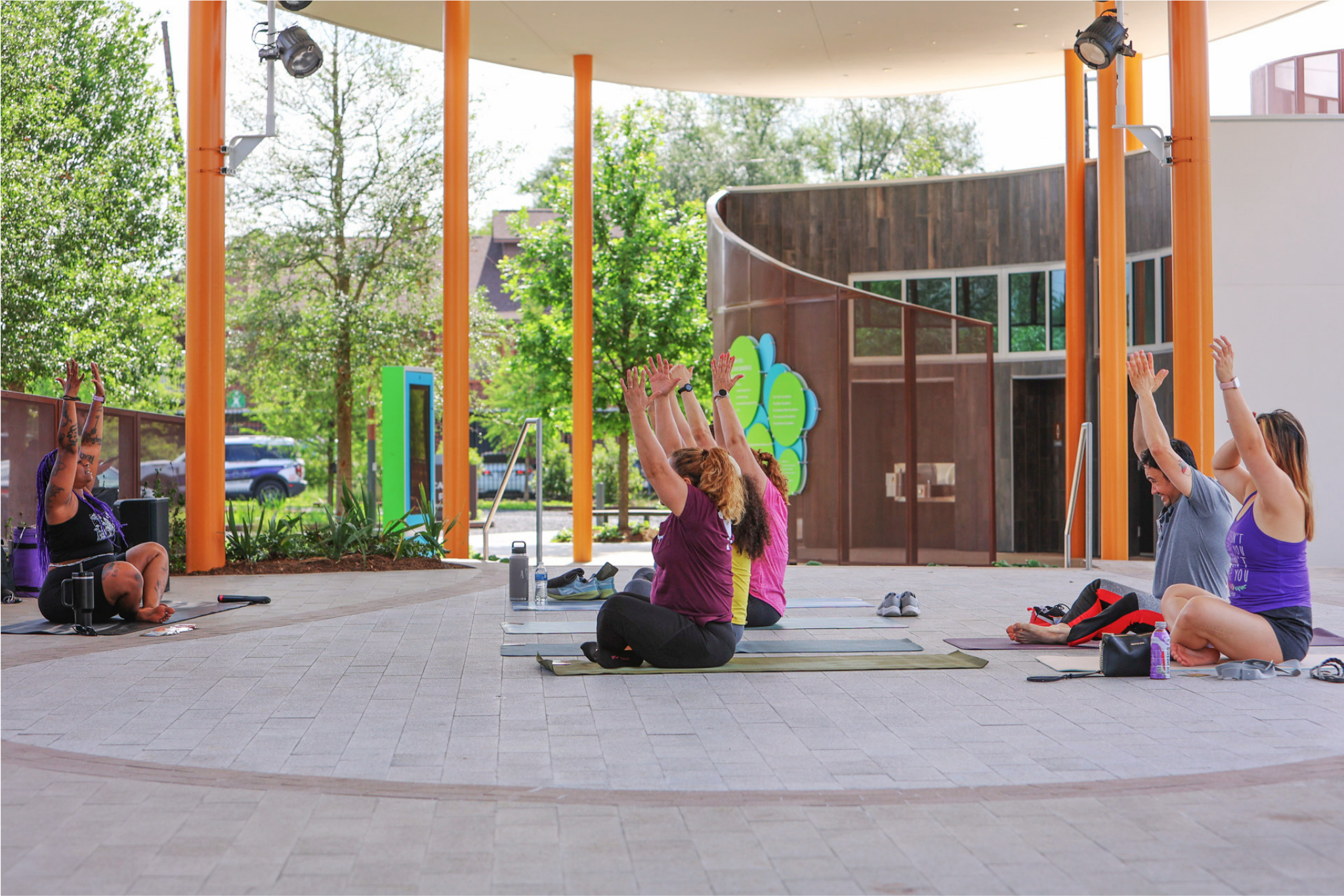 People doing yoga at Camden Park